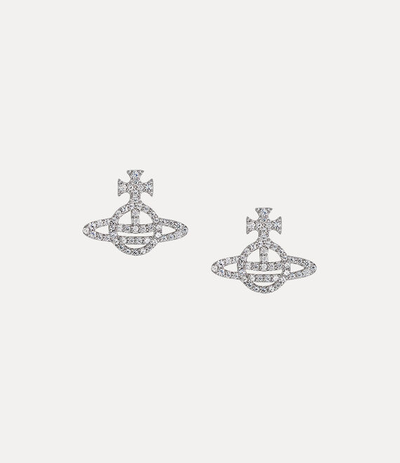 Vivienne Westwood calliope earrings in PLATINUM/WHITE CZ